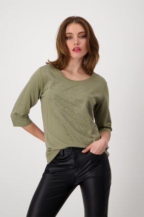 Monari Round Neck T-Shirt Green Tea