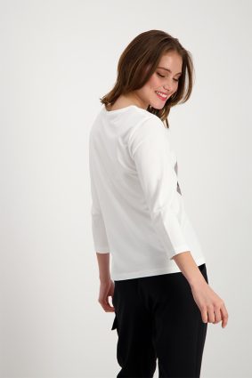 Monari Round Neck T-Shirt Off White