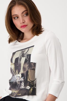 Monari Round Neck T-Shirt Off White