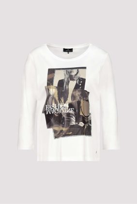 Monari Round Neck T-Shirt Off White