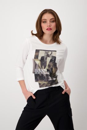 Monari Round Neck T-Shirt Off White