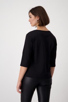 Monari Round Neck T-Shirt Schwarz