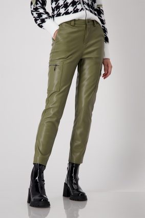 Monari Skinny Trousers Green Tea