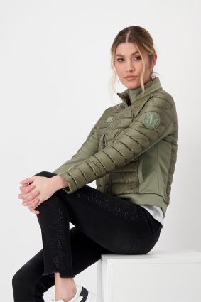 Monari Stand-Up Collar Jacket Green Tea