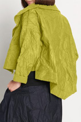 Planet Cropped Asymmetrical Jacket Crushed Guacamole