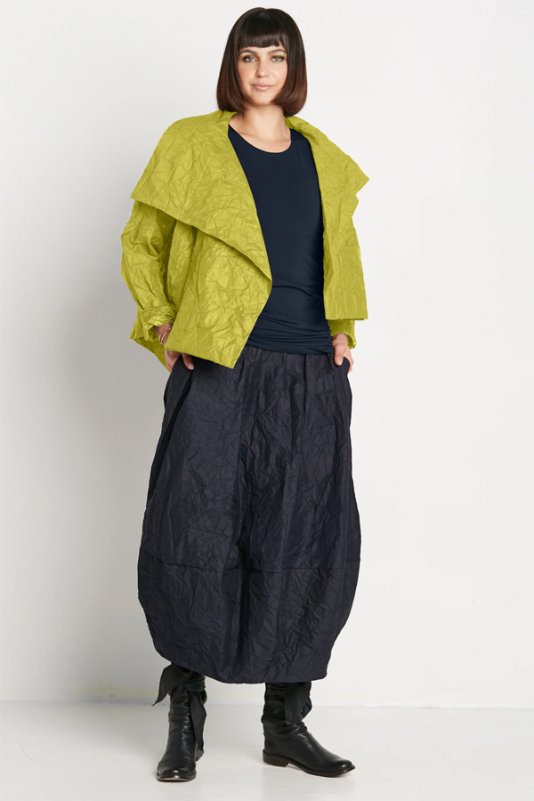 Planet Cropped Asymmetrical Jacket Crushed Guacamole