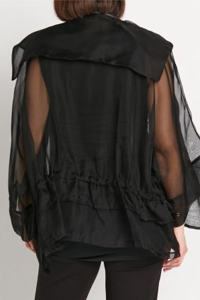 Planet Organza Chic Kimono Black