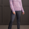 Tribal LS Cowl Neck Sweater Orchid