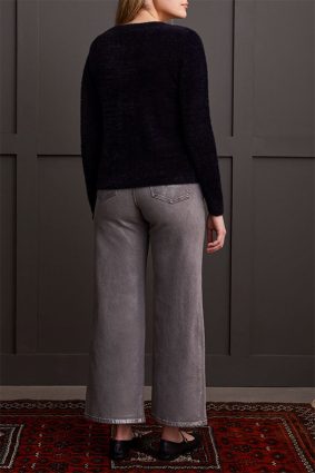 Tribal Sweater Cardigan W Fancy Buttons Black