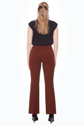 UP! Solid Ponte Bootcut Pant Truffle