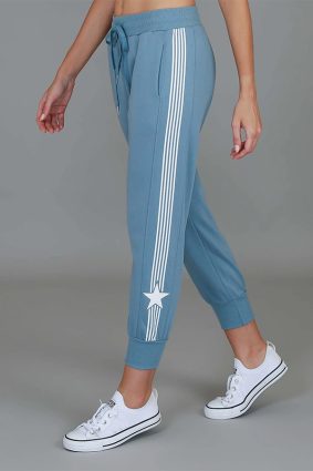3rd Story Britney Star Stripe Sweatpants Pigeon