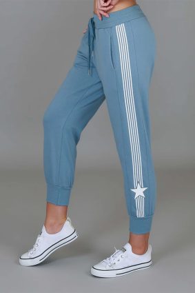 3rd Story Britney Star Stripe Sweatpants Pigeon