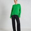Alessandra Iris Crew Sweater Lime