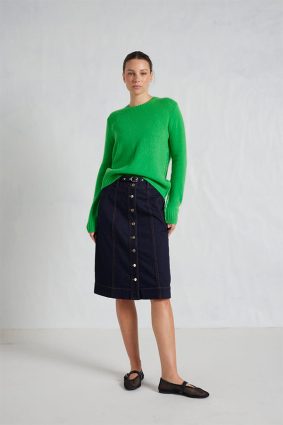 Alessandra Iris Crew Sweater Lime
