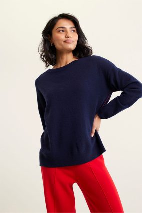Alessandra Roosevelt Sweater Navy