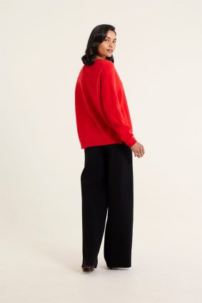 Alessandra Roosevelt Sweater Red
