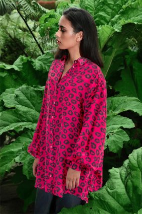 Curate Anything But Ordinary Tunic Pink Leopard