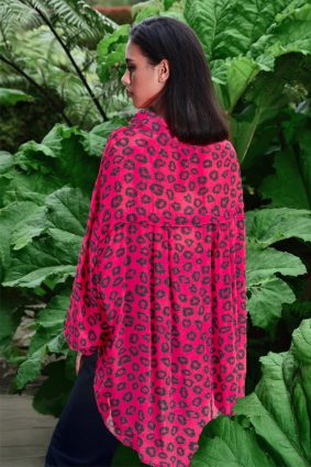 Curate Anything But Ordinary Tunic Pink Leopard