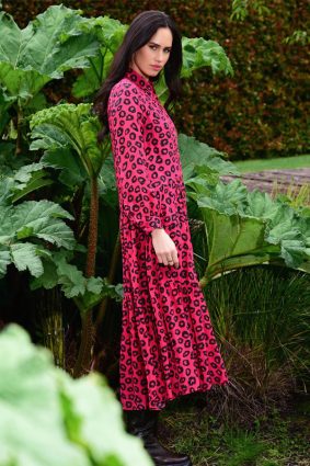 Curate Head To Toe Dress Pink Leopard