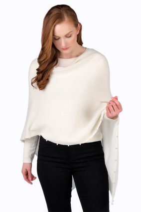Esperance & Co Classic Topper with Pearls White