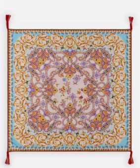Johnny Was Silk Scarf Scroll Print