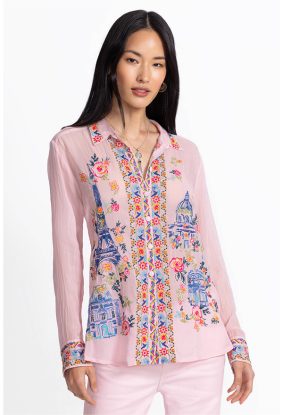 Johnny Was Sydnee Shirt Primrose Pink Ppk