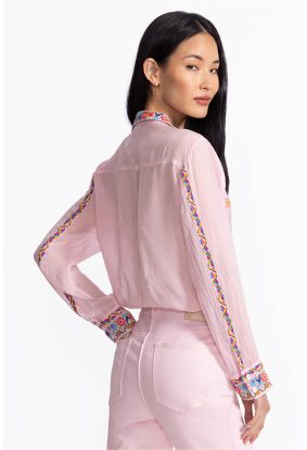 Johnny Was Sydnee Shirt Primrose Pink Ppk