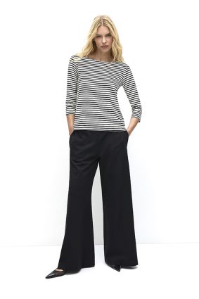 Mela Purdie Relaxed Boat Neck BlackVanilla