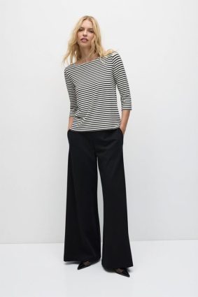 Mela Purdie Relaxed Boat Neck BlackVanilla