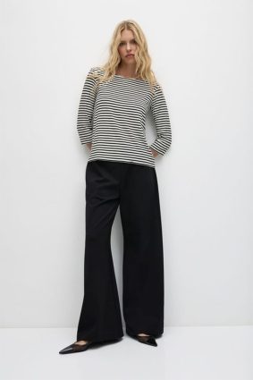 Mela Purdie Relaxed Boat Neck BlackVanilla