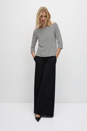 Mela Purdie Relaxed Boat Neck BlackVanilla