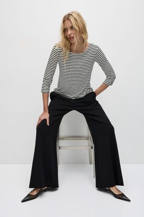 Mela Purdie Relaxed Boat Neck BlackVanilla