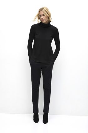 Mela Purdie Turtle Neck Top Black