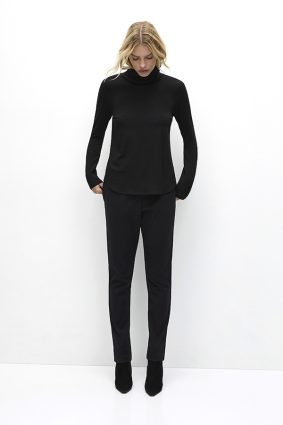 Mela Purdie Turtle Neck Top Black