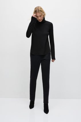 Mela Purdie Turtle Neck Top Black
