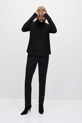 Mela Purdie Turtle Neck Top Black