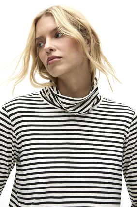 Mela Purdie Turtle Neck Top BlackVanilla