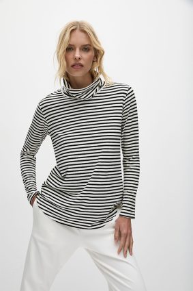 Mela Purdie Turtle Neck Top BlackVanilla