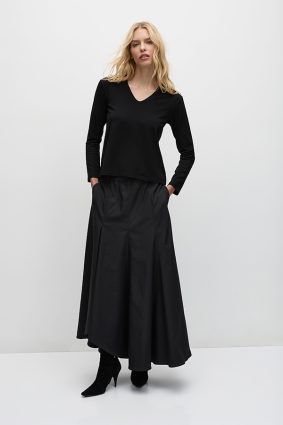 Mela Purdie V Neck Top Black