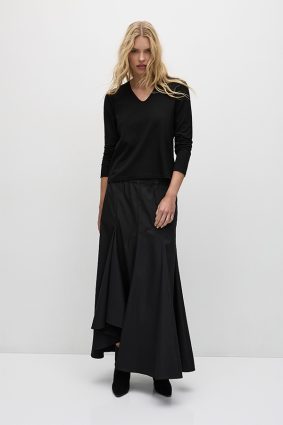 Mela Purdie V Neck Top Black