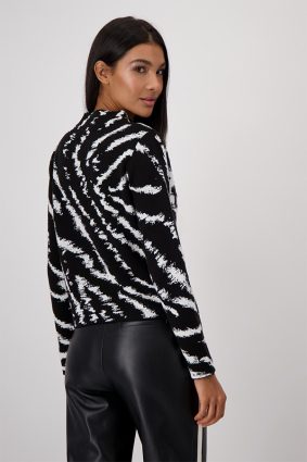 Monari Pullover Schwarz Pattern