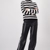 Monari Pullover Schwarz Striped