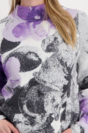 Monari Pullover Soft Lilac Pattern