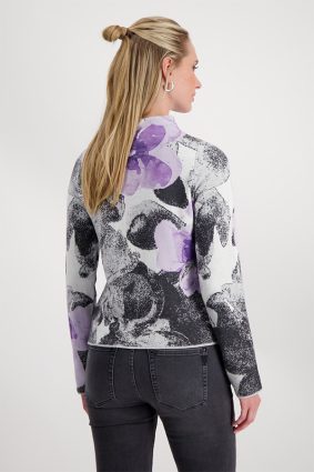 Monari Pullover Soft Lilac Pattern