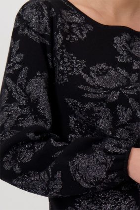 Monari Pullover Sweater Schwarz Pattern