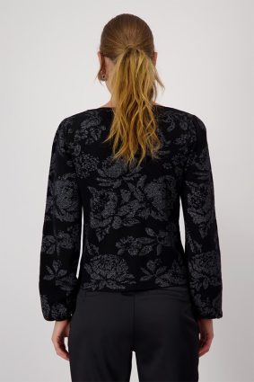 Monari Pullover Sweater Schwarz Pattern