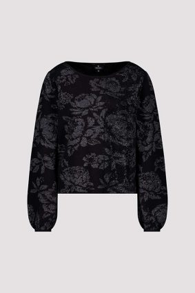 Monari Pullover Sweater Schwarz Pattern