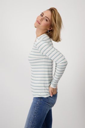 Monari T-Shirt Chalk Stripes