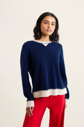 Alessandra Boyfriend Sweater Midnight Navy