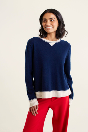 Alessandra Boyfriend Sweater Midnight Navy